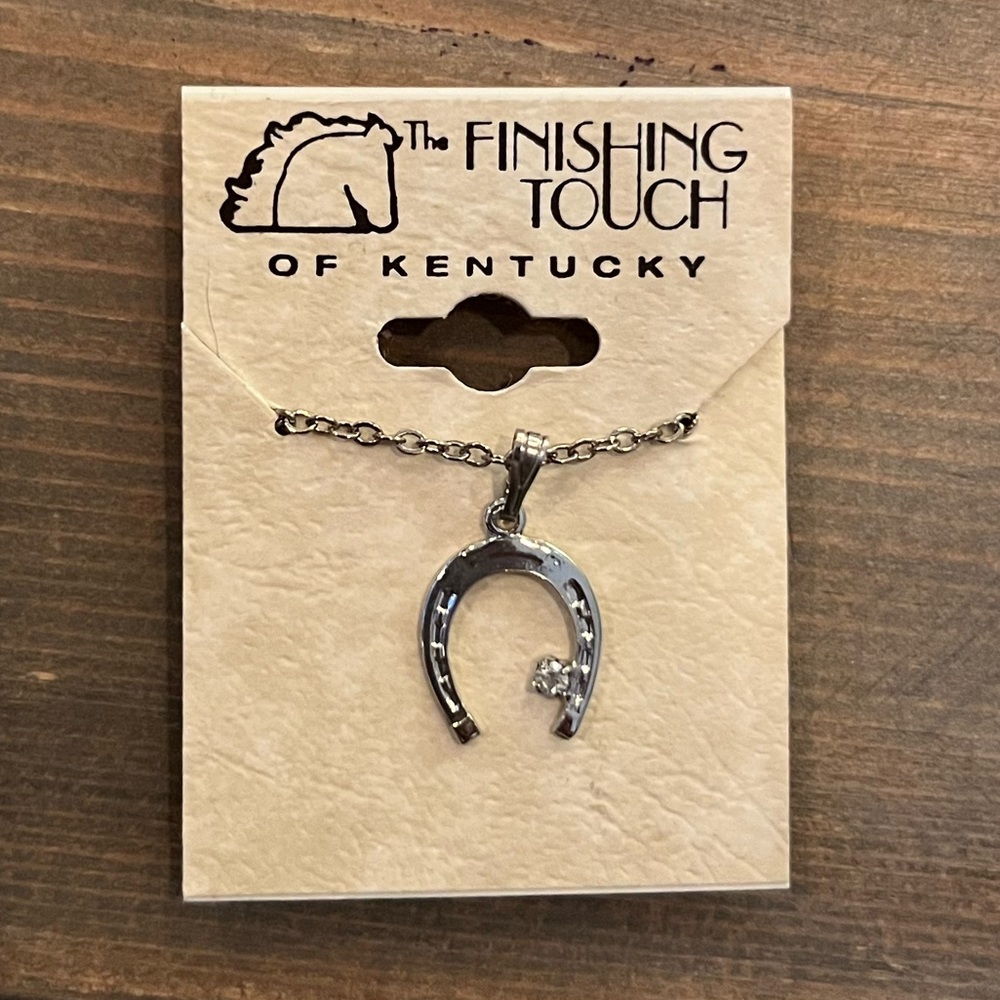 Kentucky Derby Horseshoe Necklace | Silver
